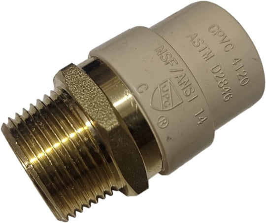 3/4 Inch CPVC X 3/4 Inch MNPT Transition Coupling