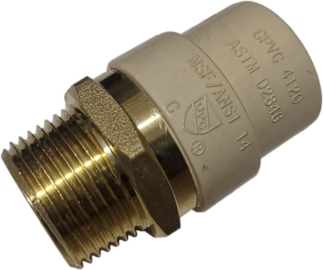 3/4 Inch CPVC X 3/4 Inch MNPT Transition Coupling