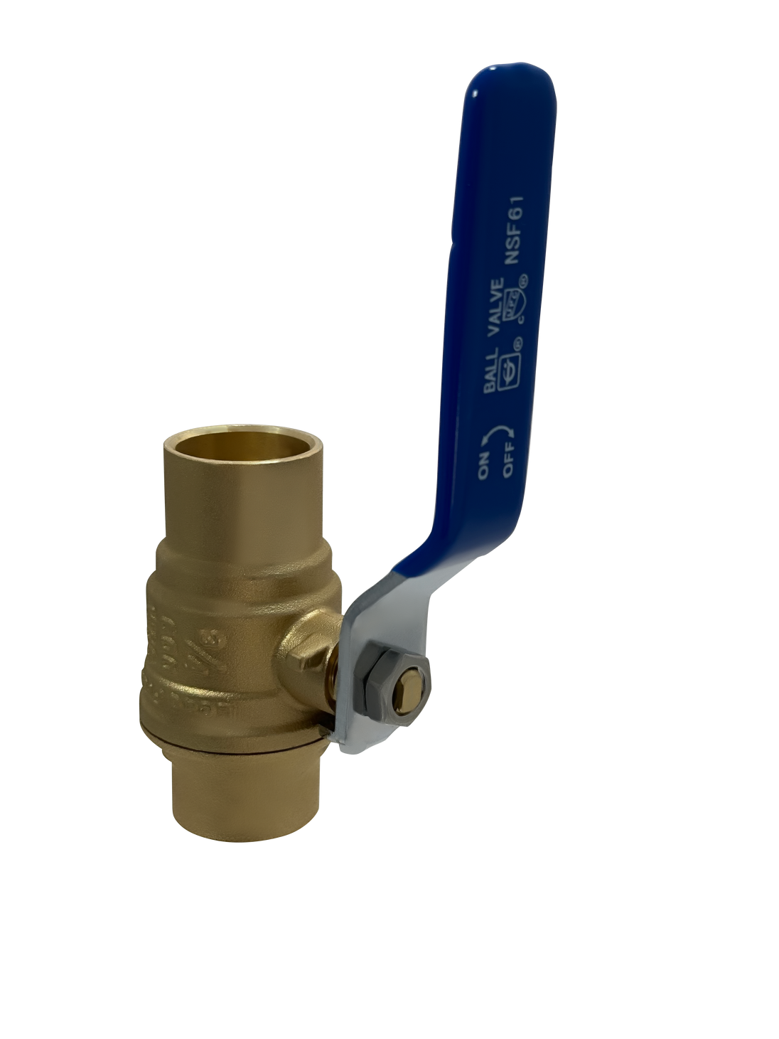 3/4 Inch Brass Sweat Shut Off Ball Valve, 600 WOG (Water, Oil Gas)