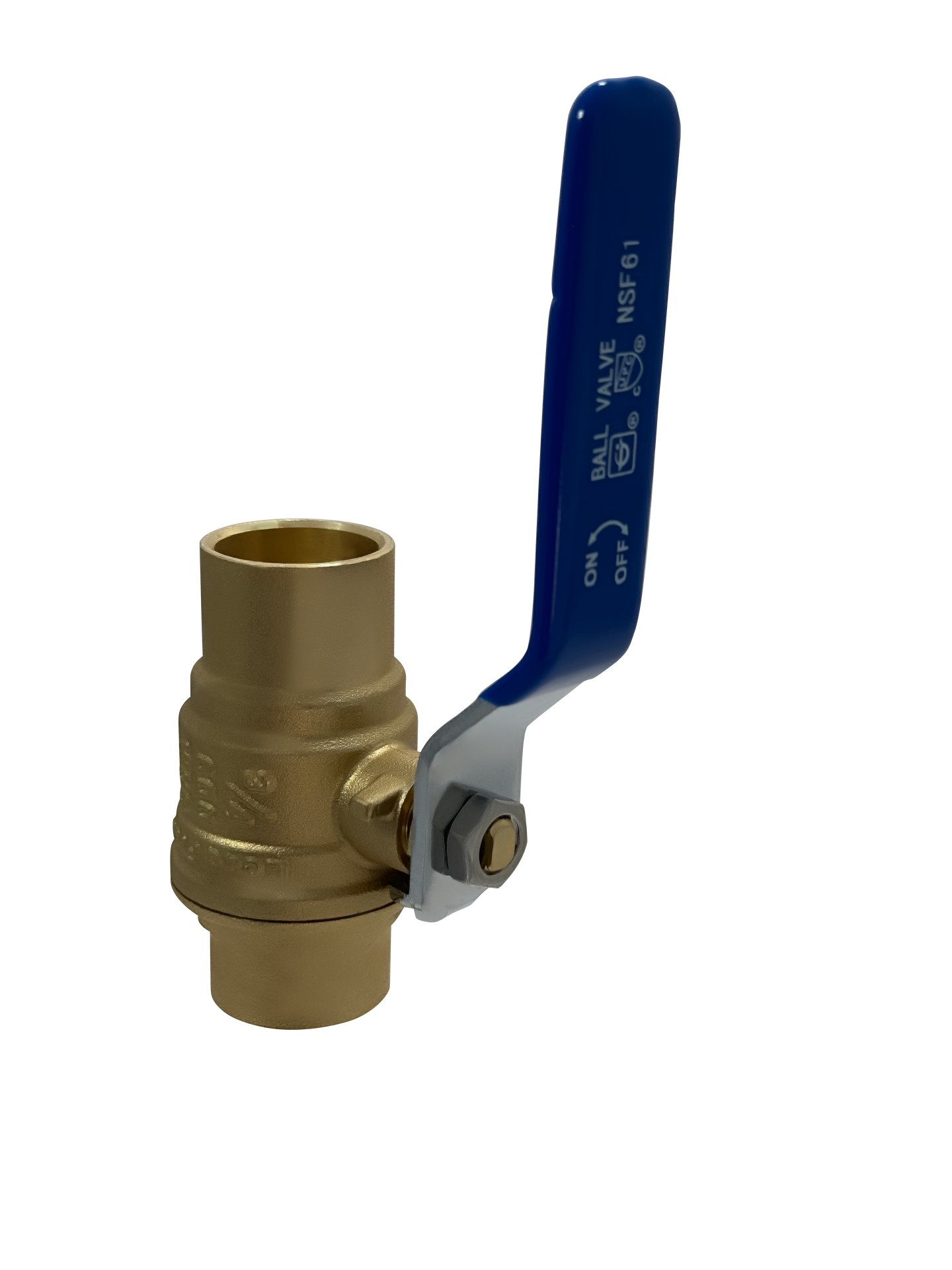 3/4 Inch Brass Sweat Shut Off Ball Valve, 600 WOG (Water, Oil Gas)