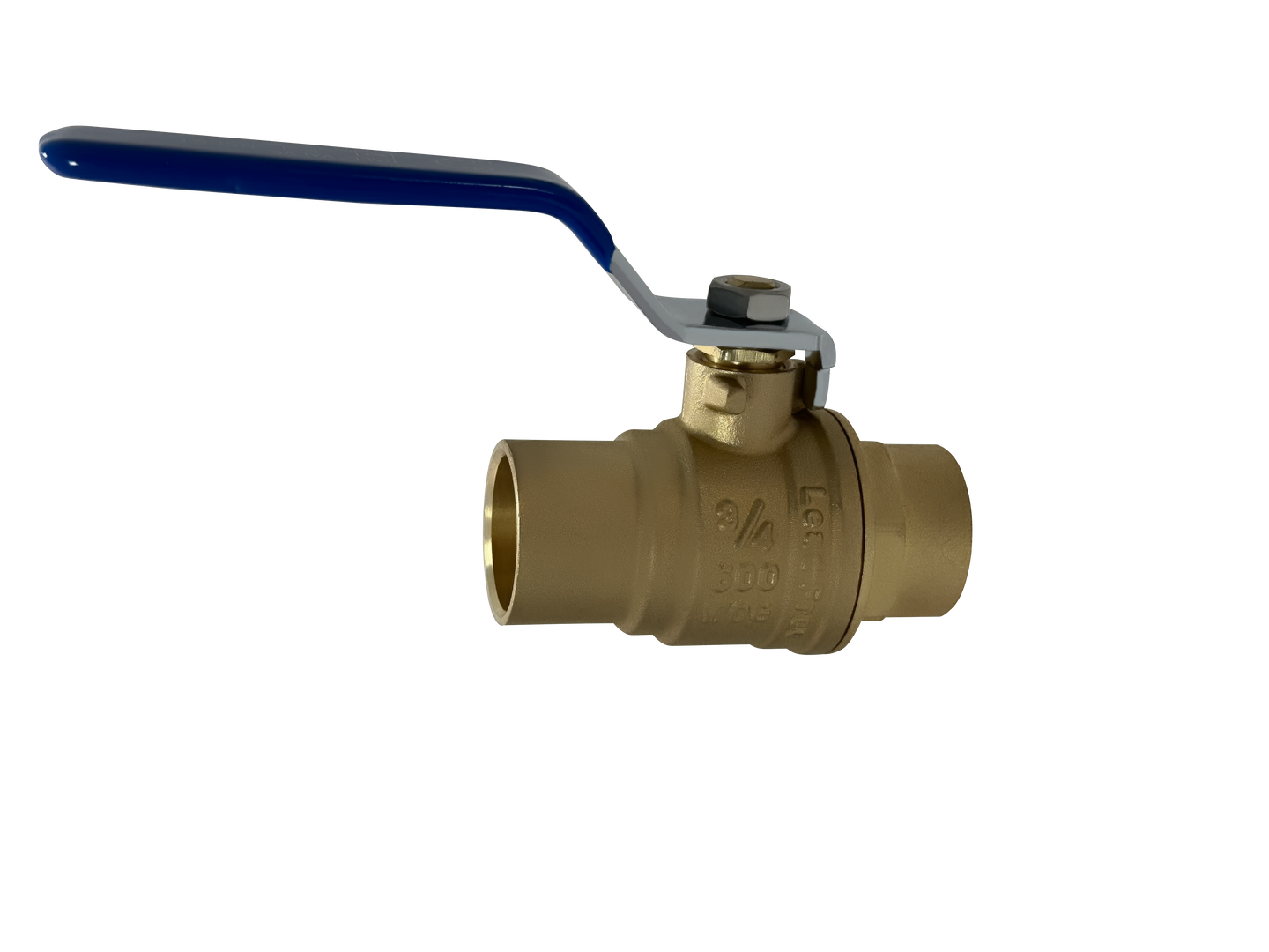 3/4 Inch Brass Sweat Shut Off Ball Valve, 600 WOG (Water, Oil Gas)