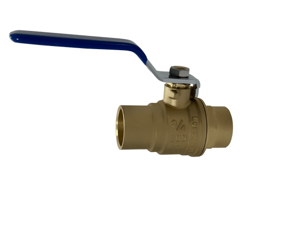 3/4 Inch Brass Sweat Shut Off Ball Valve, 600 WOG (Water, Oil Gas)