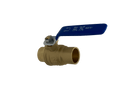 3/4 Inch Brass Sweat Shut Off Ball Valve, 600 WOG (Water, Oil Gas)