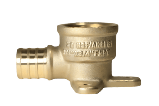 3/4 inch PEX-B Barb x 3/4 inch FNPT Elbow Drop Ear