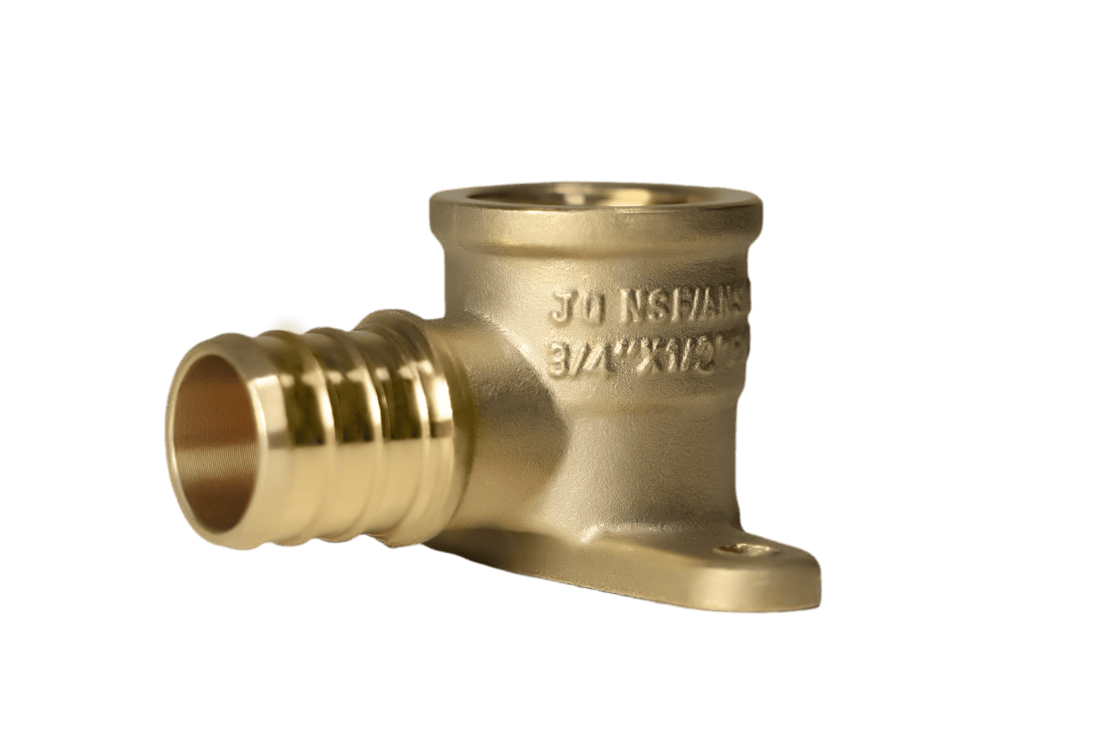 3/4 inch PEX-B Barb x 1/2 inch FNPT Elbow Drop Ear