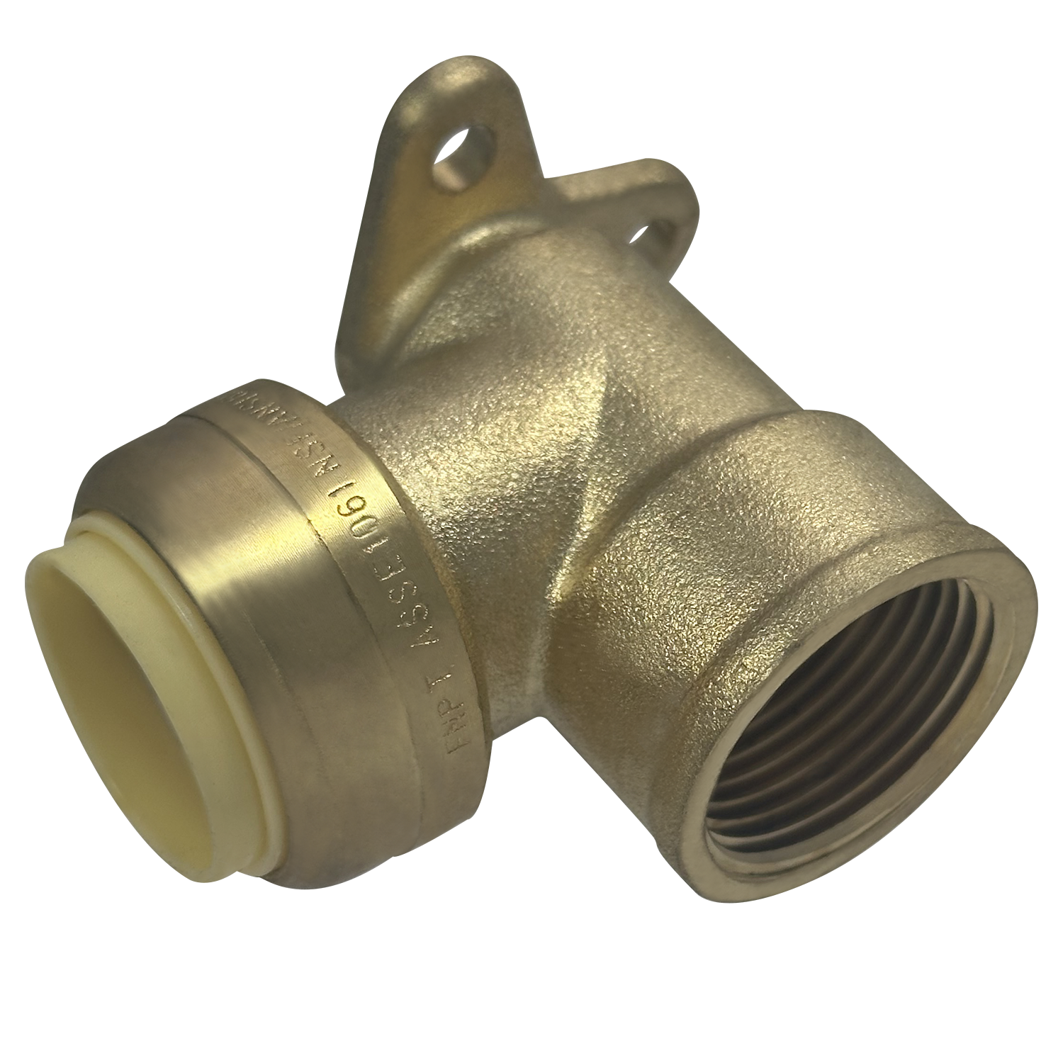  Push Fit Female Elbow with Drop Ear Measuring Push Fit 1/2" x 1/2" Female Elbow with Drop Ear Specifically Push Fit Female Elbow with Drop Ear