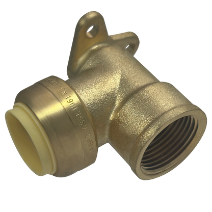  Push Fit Female Elbow with Drop Ear Measuring Push Fit 1/2" x 1/2" Female Elbow with Drop Ear Specifically Push Fit Female Elbow with Drop Ear