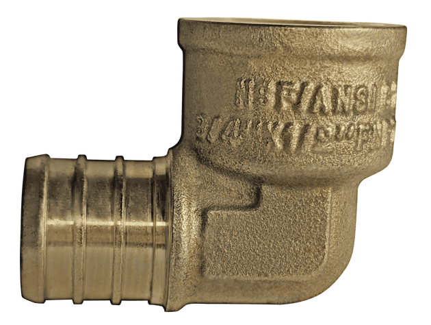 3/4 inch PEX-B Barb x 1/2 inch FNPT Elbow