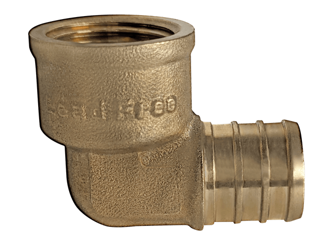 3/4 inch PEX-B Barb x 1/2 inch FNPT Elbow