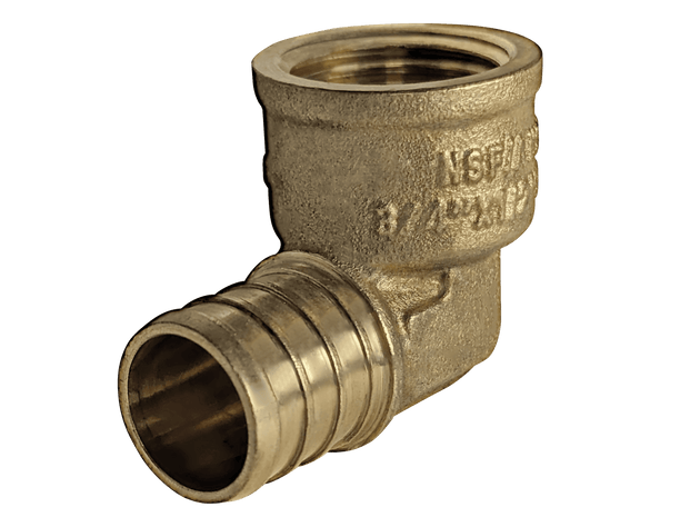 3/4 inch PEX-B Barb x 1/2 inch FNPT Elbow