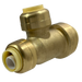 3/4 Inch x 1/2 Inch x 1/2 Inch Push-to-Connect Tee