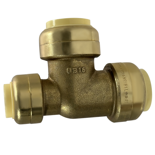 3/4 Inch x 1/2 Inch x 3/4 Inch Push-to-Connect Tee