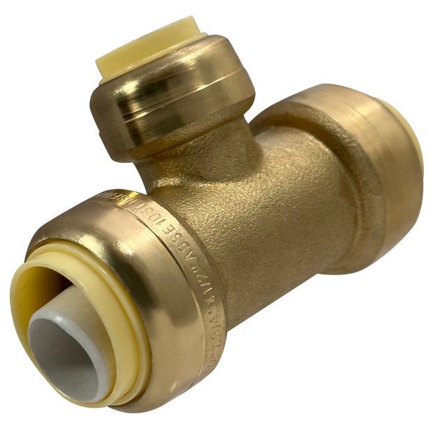 3/4 Inch x 3/4 Inch x 1/2 Inch Push-to-Connect Tee