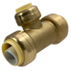 3/4 Inch x 3/4 Inch x 1/2 Inch Push-to-Connect Tee