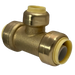 3/4 Inch x 3/4 Inch x 1/2 Inch Push-to-Connect Tee