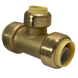 3/4 Inch x 3/4 Inch x 1/2 Inch Push-to-Connect Tee