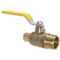 3/4 inch PEX-B Barb x 3/4 inch Male Ball Valve