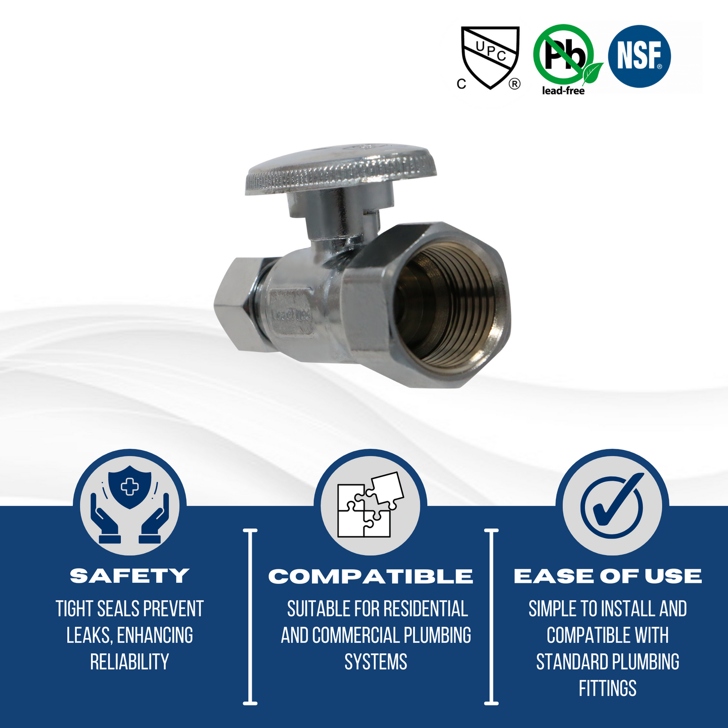 1/2 Inch FNPT x 3/8 Inch OD Compression Straight