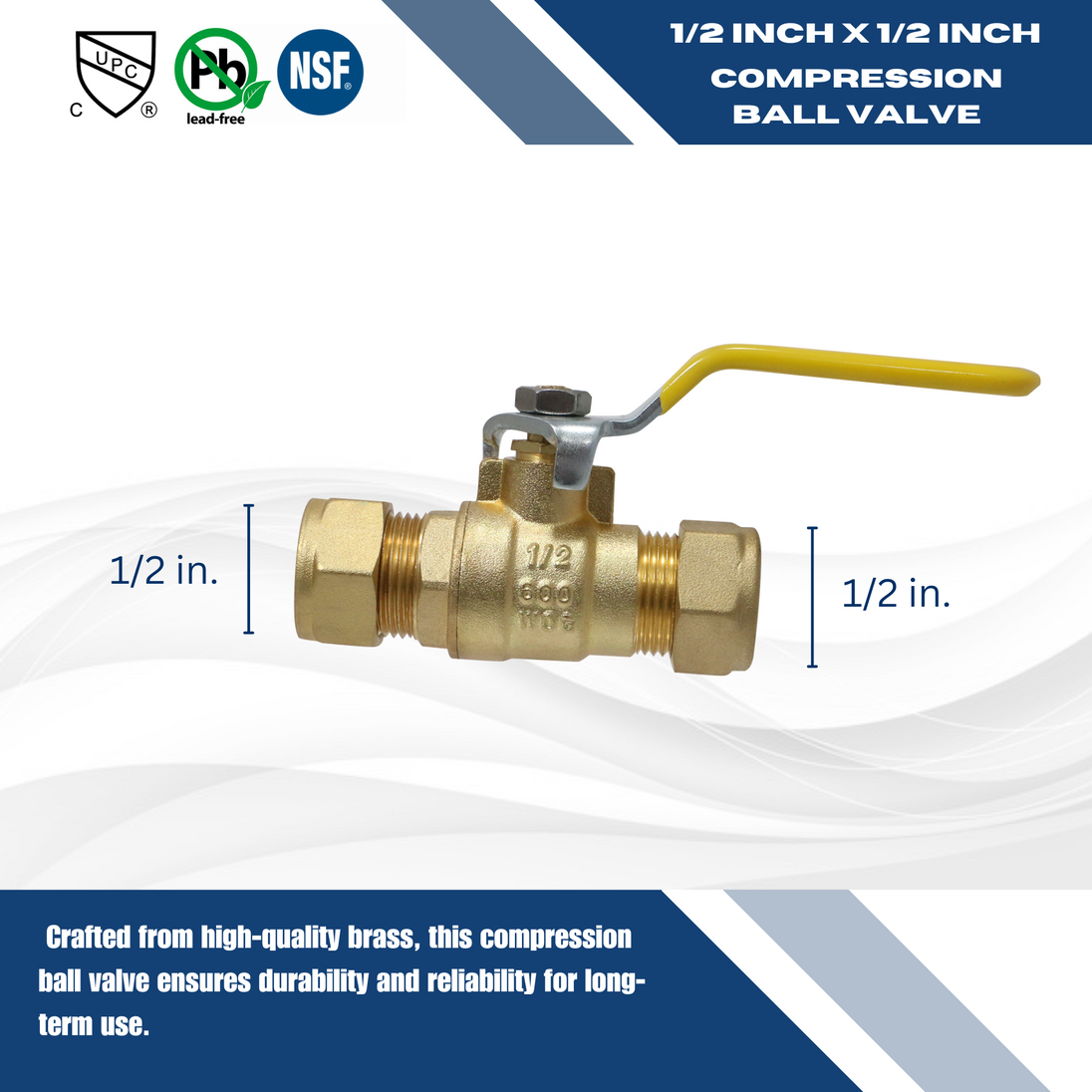 1/2 Inch Compression Ball Valve