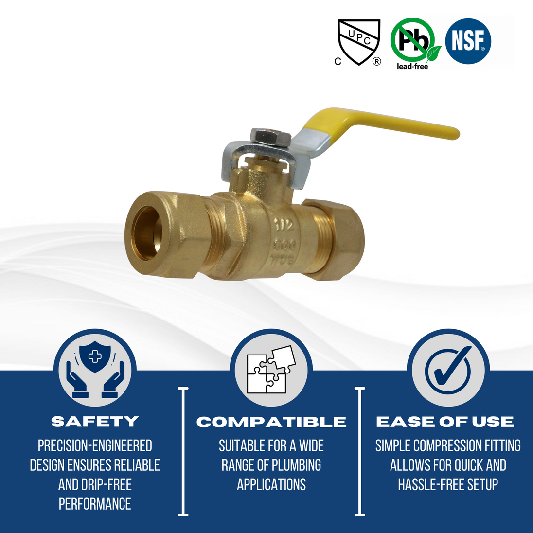 1/2 Inch Compression Ball Valve