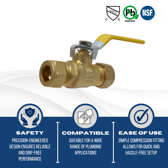 1/2 Inch Compression Ball Valve