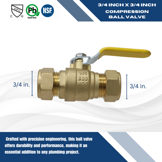 3/4 Inch Compression Ball Valve