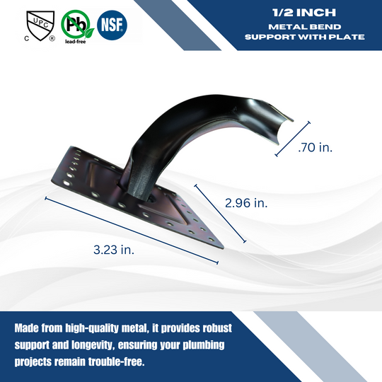 1/2 Inch Pipe Bend w/ Plate