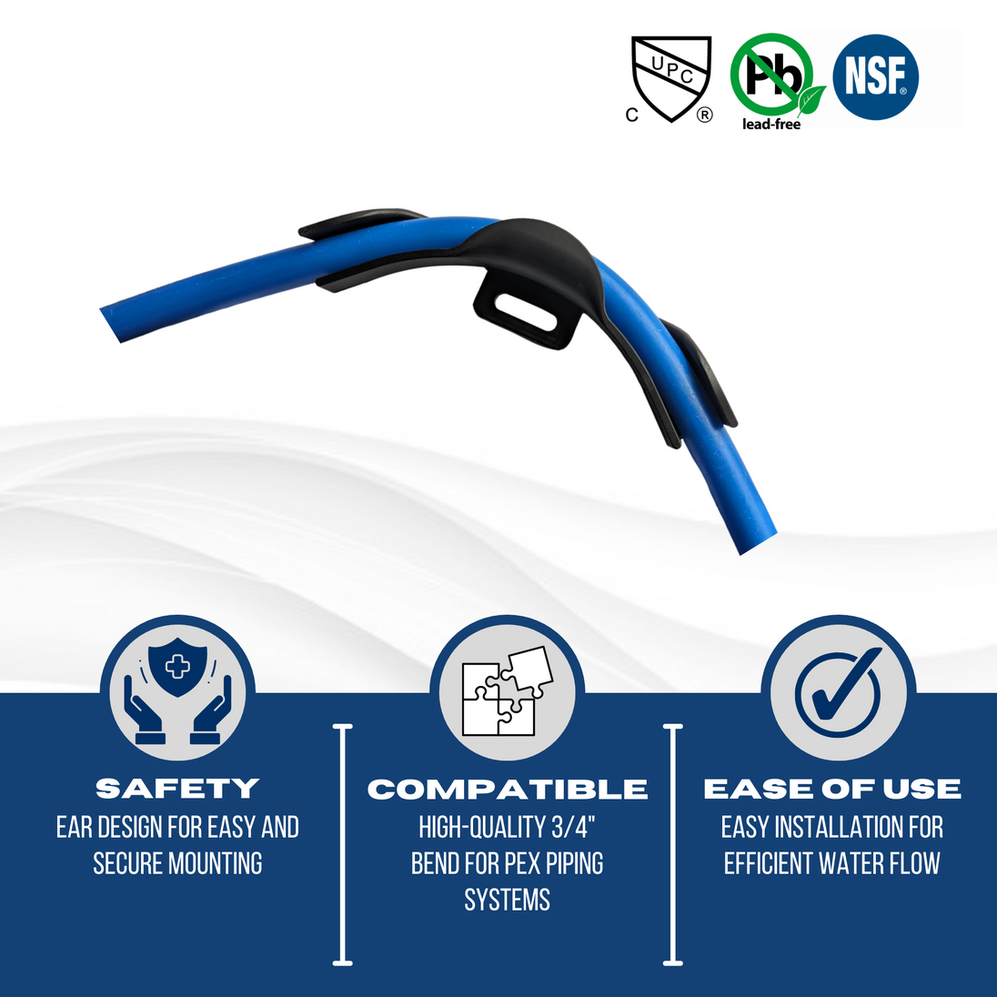 3/4 Inch Pipe BEND WITH EAR