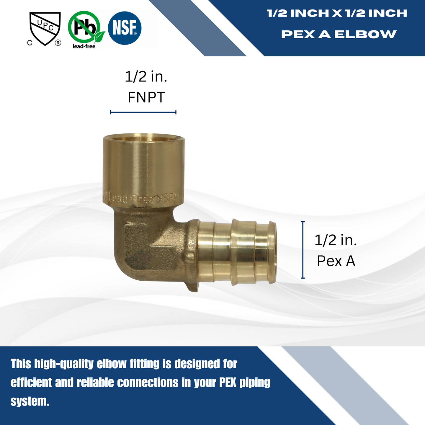 1/2 Inch Pex-A Expansion Female Sweat Elbow