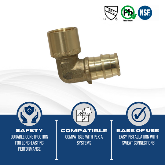 1/2 Inch Pex-A Expansion Female Sweat Elbow