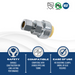 Push-to-Connect 1/2 Inch x 3/8 Inch OD Compression Adapter