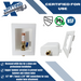 1/2 Inch MIP/Sweat x 3/4 Inch MHT, White with Hammer Arrestor Premium Washing Machine Outlet Box