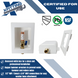 1/2 Inch MIP/Sweat x 3/4 Inch MHT, White with Hammer Arrestor Premium Washing Machine Outlet Box