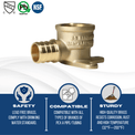 3/4 inch PEX-B Barb x 3/4 inch FNPT Elbow Drop Ear