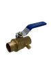 3/4 Inch Brass Sweat Shut Off Ball Valve with Drain, 600 WOG (Water, Oil Gas)
