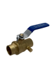 3/4 Inch Brass Sweat Shut Off Ball Valve with Drain, 600 WOG (Water, Oil Gas)