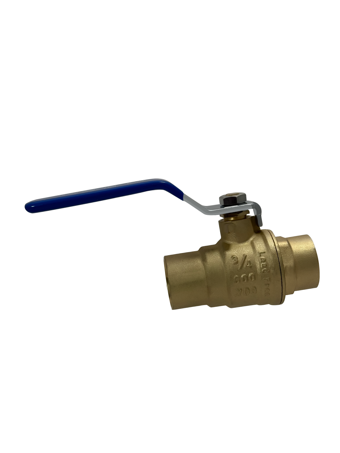 3/4 Inch Brass Sweat Shut Off Ball Valve with Drain, 600 WOG (Water, Oil Gas)