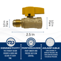 1/2 Inch Flare FIP Gas Ball Valve