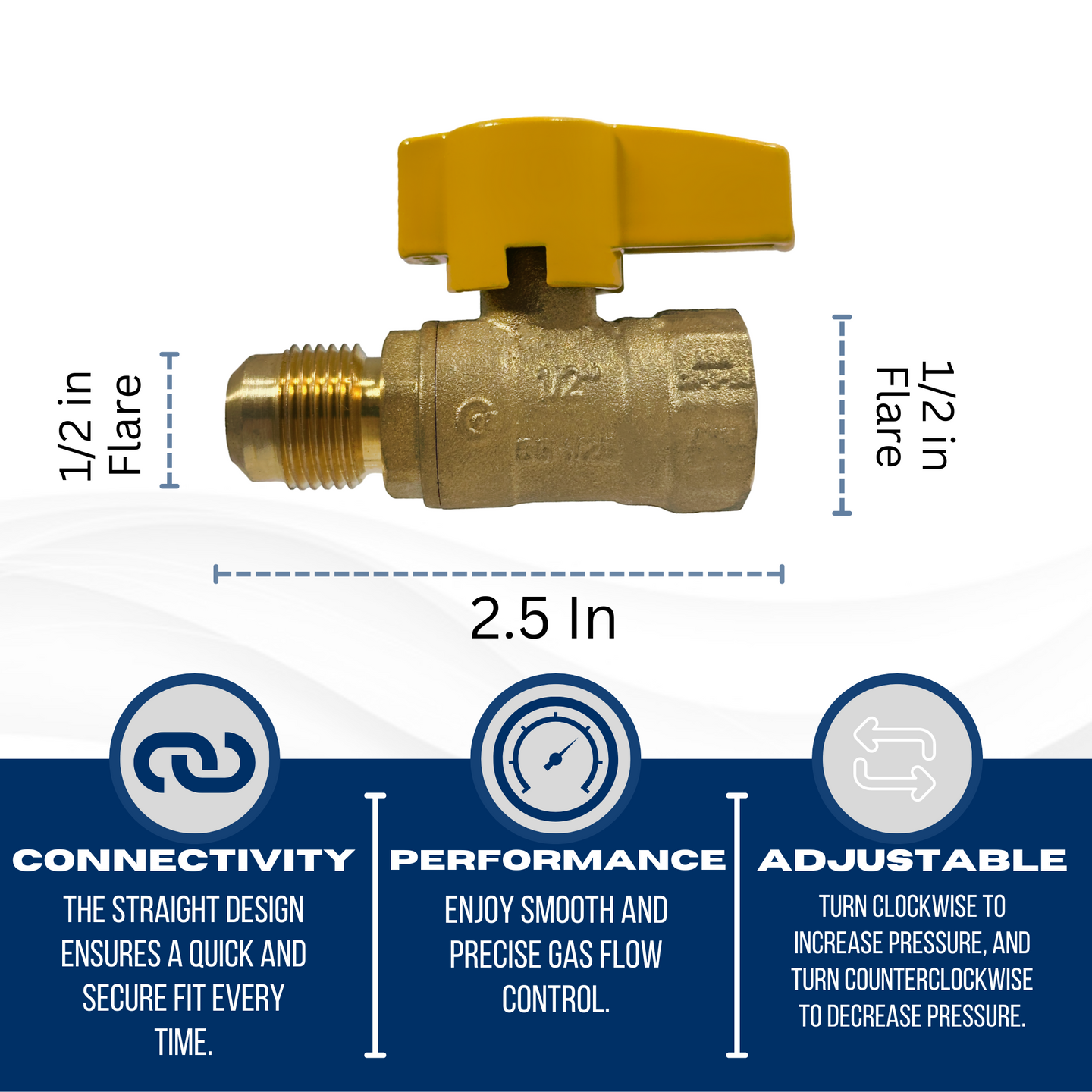 1/2 Inch Flare FIP Gas Ball Valve