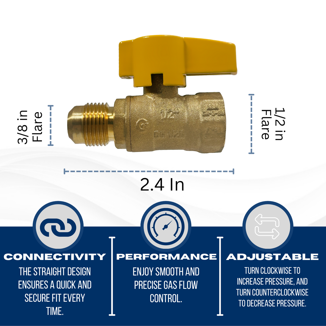 3/8 Inch Flare FIP Gas Ball Valve