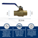 1 Inch Brass Sweat Shut Off Ball Valve