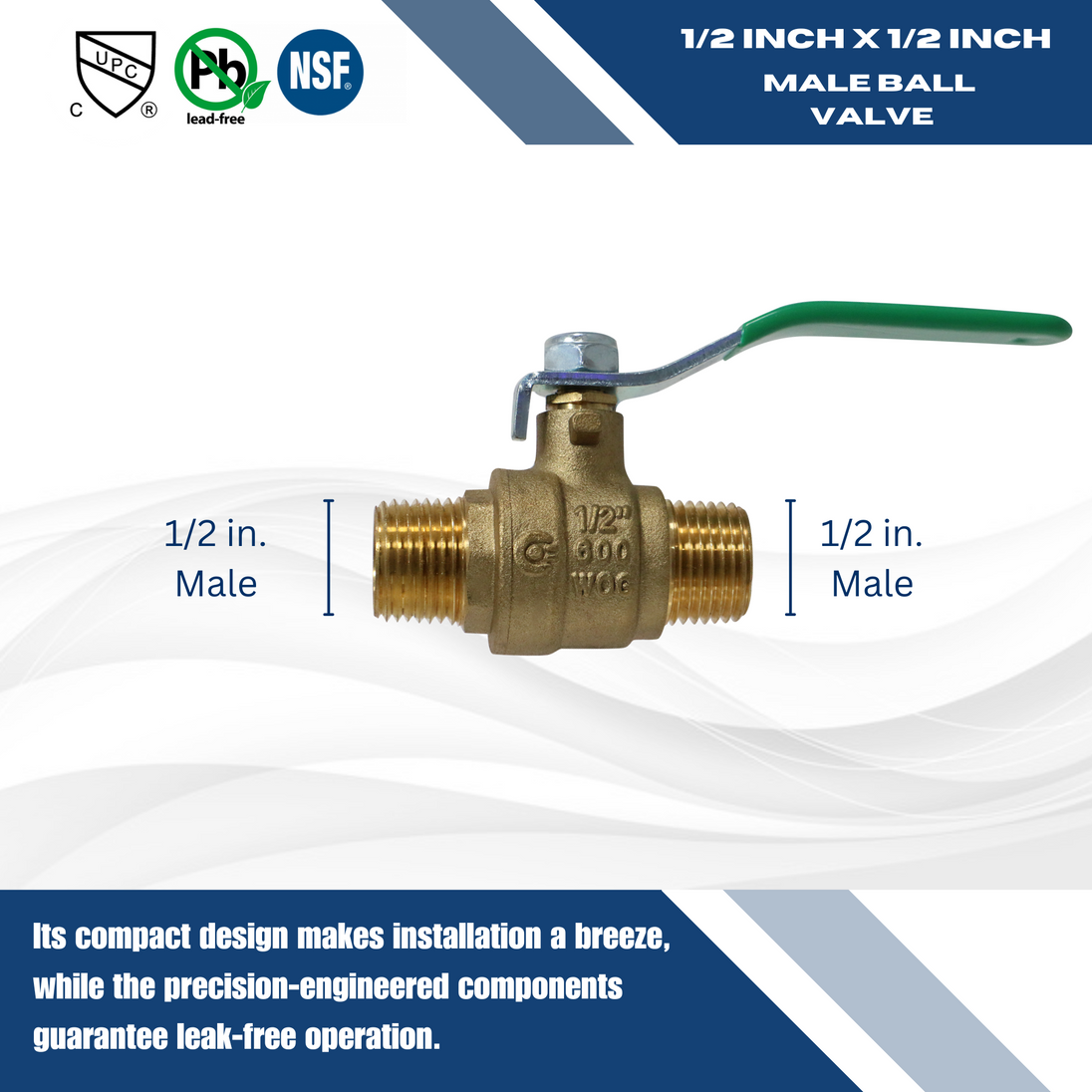 1/2 Inch Male NPT Ball Valve