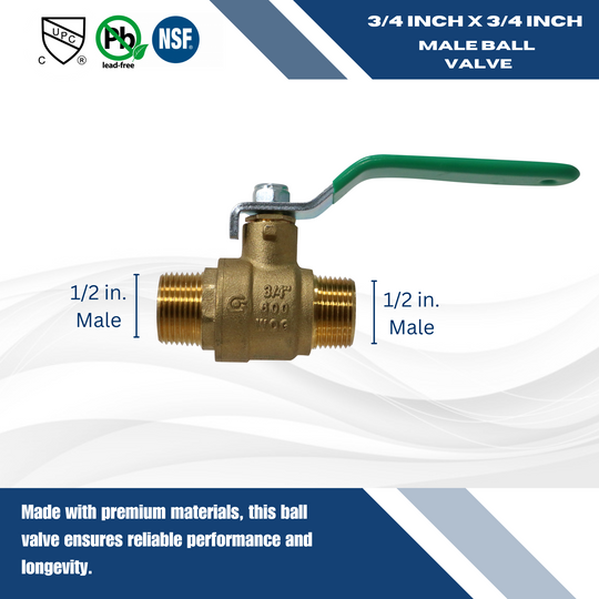 3/4 inch Male NPT Ball Valve