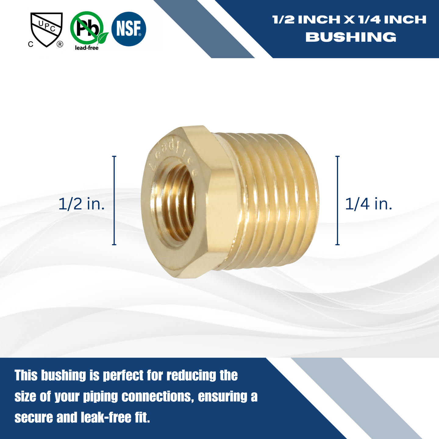 1/2 Inch x 1/4 Inch Bushing