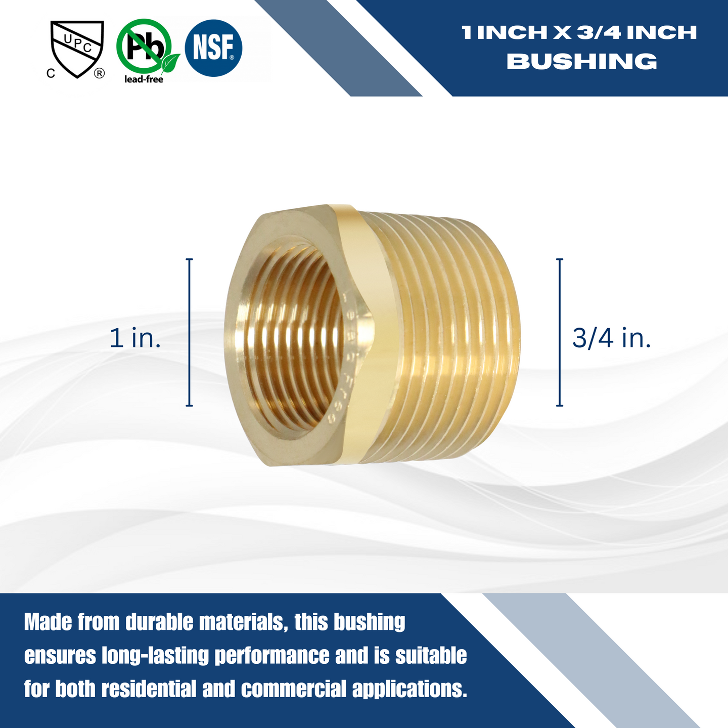 1 Inch x 3/4 Inch Bushing