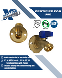 1/2 Inch Male Sweat x 3/4 Inch GHT Hose Bibbs with Flange