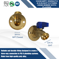1/2 Inch Male Sweat x 3/4 Inch GHT Hose Bibbs with Flange