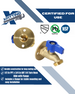 1/2 Inch FPT x 3/4 Inch MHT 1/4 Turn Hose Bibb Valve with Flange