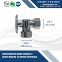 5/8 Inch OD Compression x 5/8 OD Compression Angle Valve