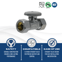 5/8 Inch OD COmpression x 5/8 Inch OD Compression Straight Valve